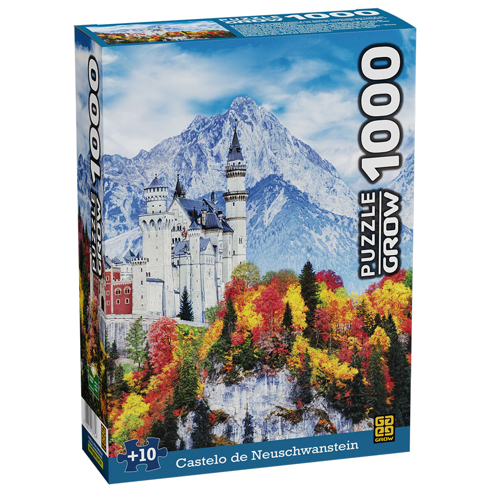 Puzzle 1000 peças Castelo de Neuschwanstein / Puzzle 1000 pieces Neuschwanstein Castle - Grow