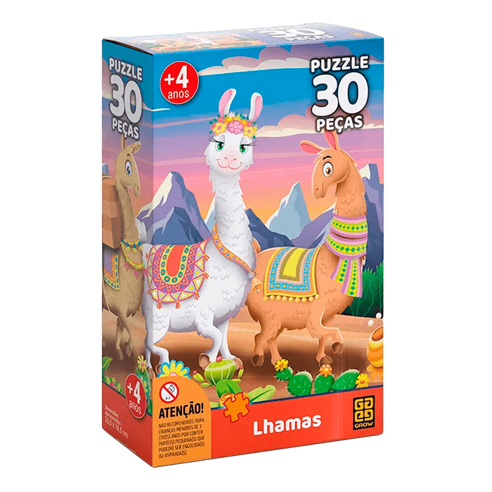 Puzzle 30 peças Lhamas / Puzzle 30 pieces llamas - Grow