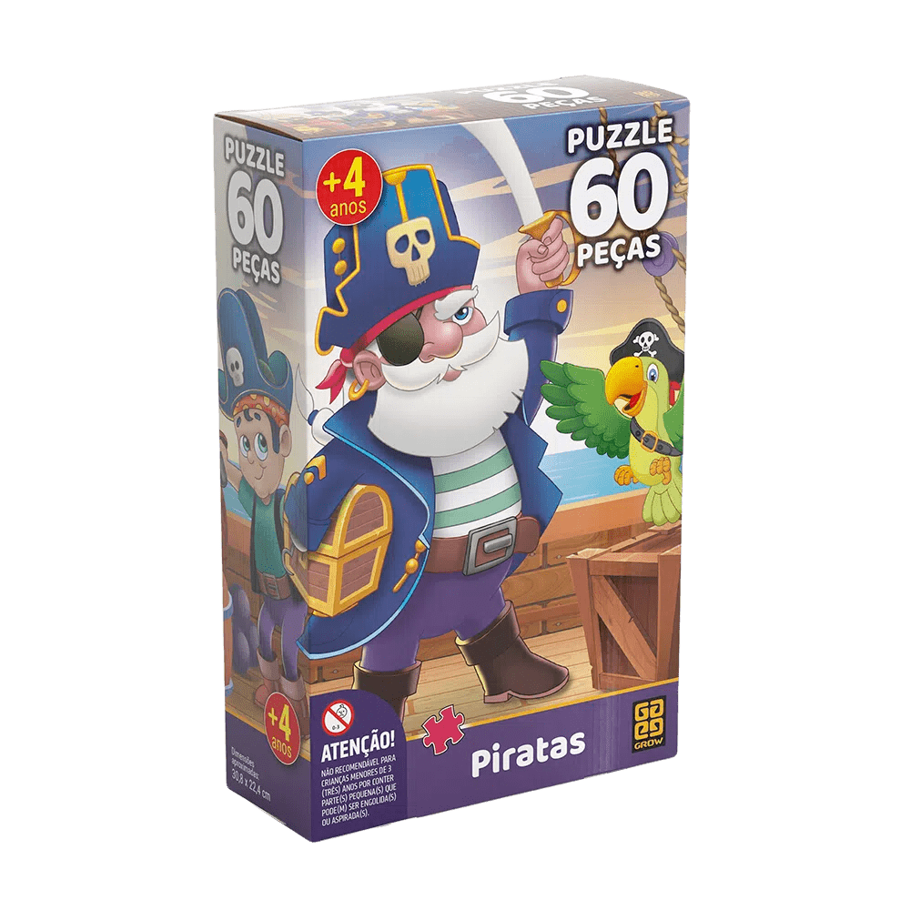 Puzzle 60 peças Piratas / Puzzle 60 pieces pieces - Grow