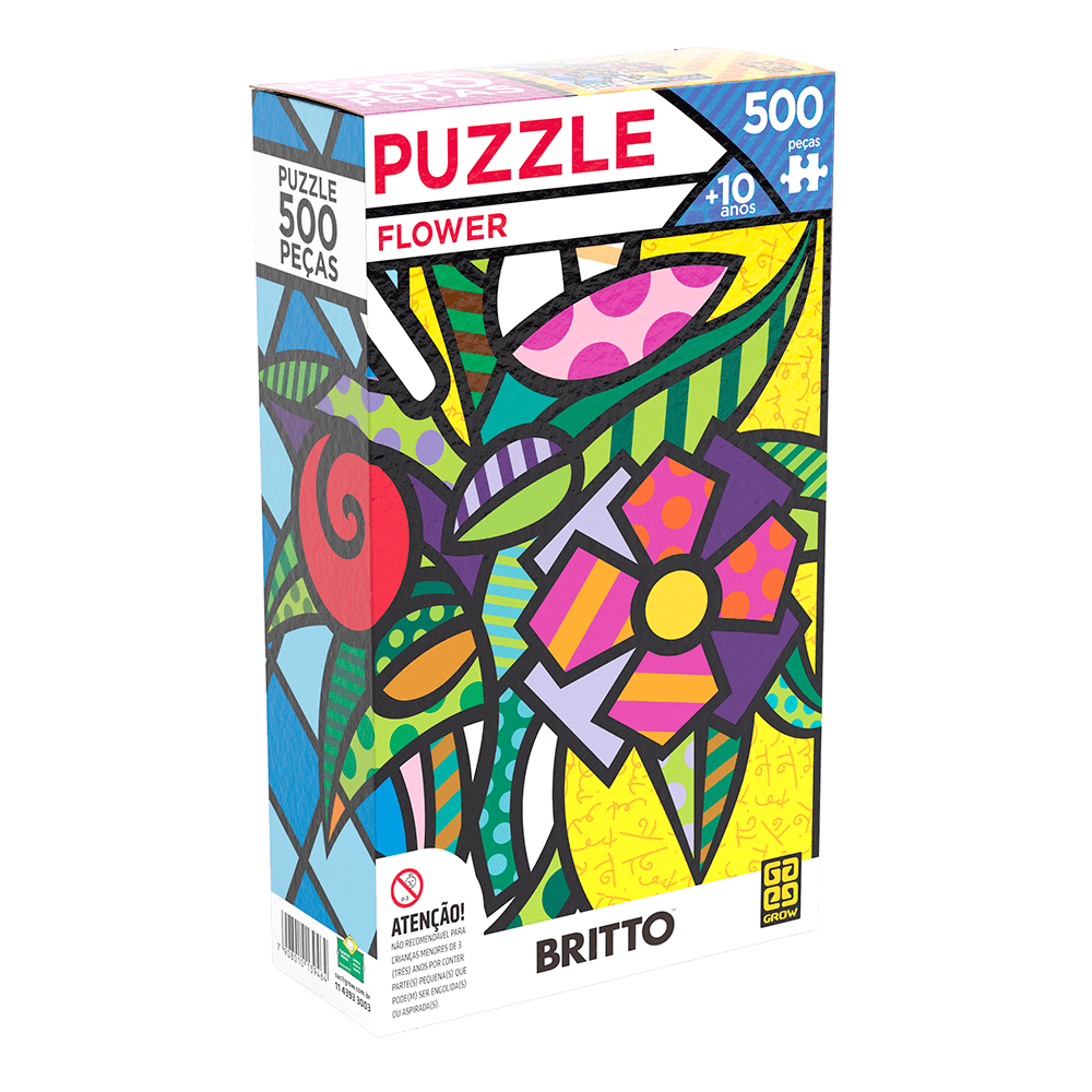 Puzzle 500 peças Flower Romero Britto / Puzzle 500 Pieces Flower Romero Britto - Grow