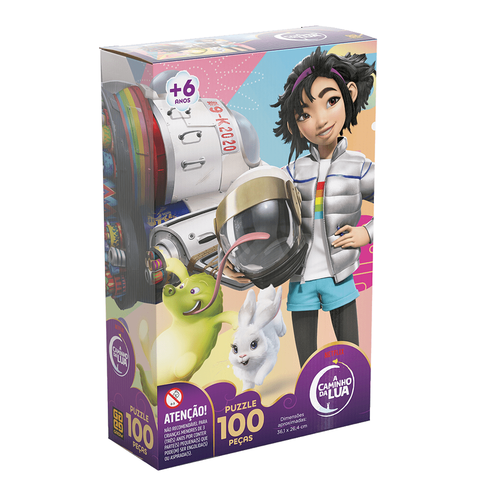 Puzzle 100 peças A Caminho da Lua / Puzzle 100 pieces on the way to the moon - Grow