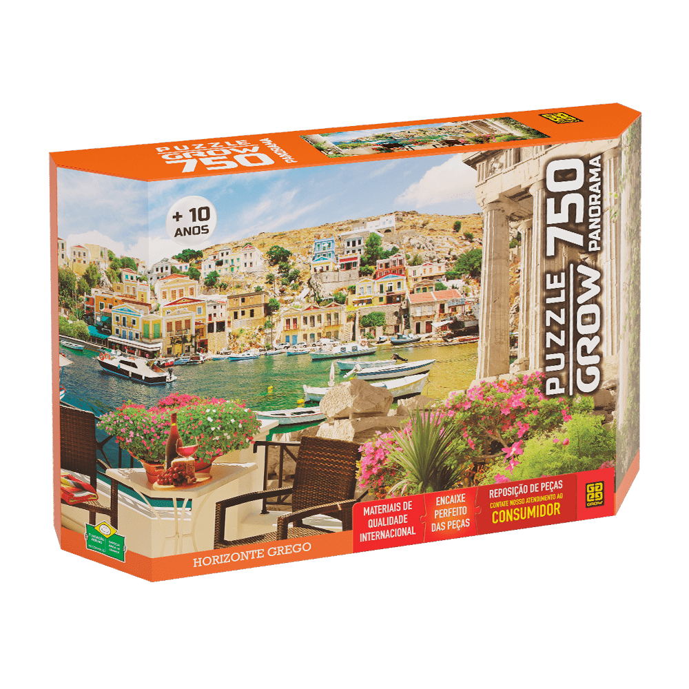 Puzzle 750 peças Panorama Horizonte Grego / Puzzle 750 pieces Panorama Greek Horizon - Grow