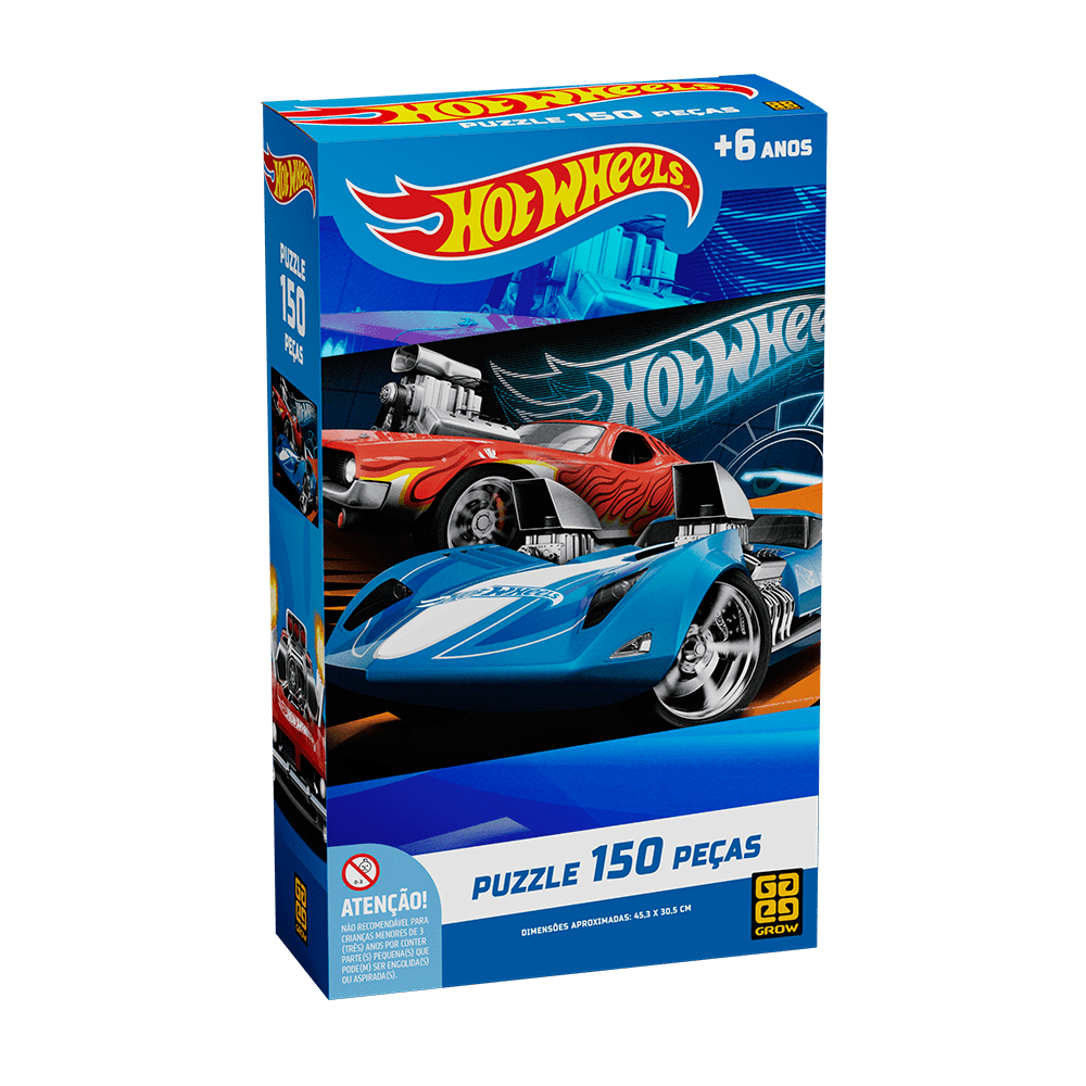 Puzzle 150 peças Hotwheels / Puzzle 150 peças Hot Wheels - Grow