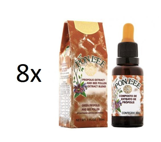 Lot of 8x30ml Bee Green Propolis Extract Pollen Alcoholic Sunyata - Pon Lee