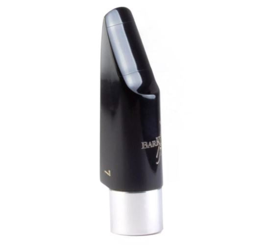 Barkley Jazz 7 Hybrid Sax Soprano Black Mouthpiece Silver Ring w/ Clamp & Copper