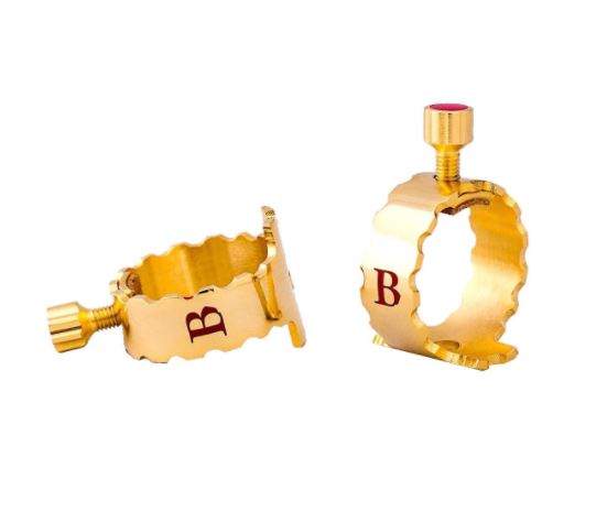 Barkley Alliance Metal Gold Alto Sax Clamp Saxophone Ligature for mouthpiece