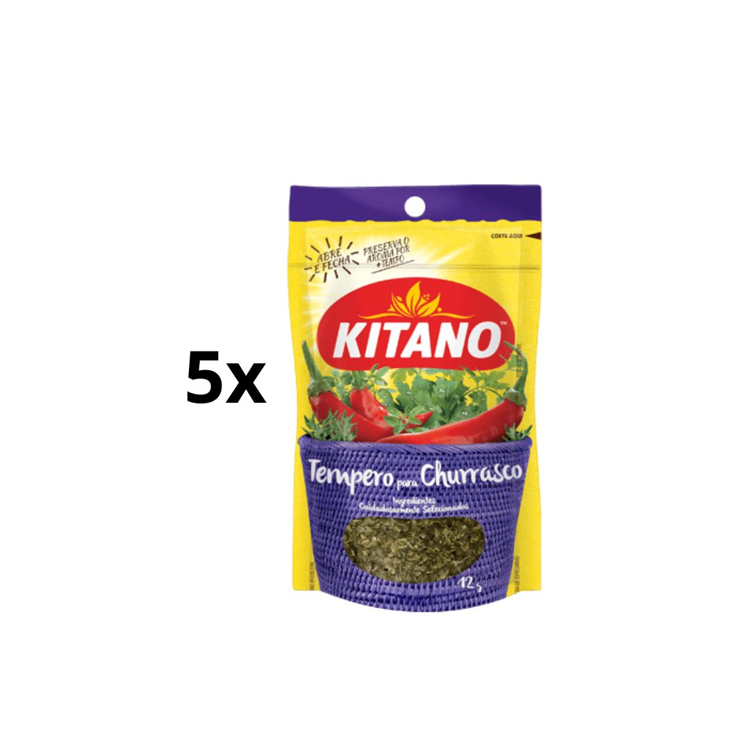 Lot of 5 Brazilian Kitano Churrasco Barbecue Seasoning Spice Cooking 12g
