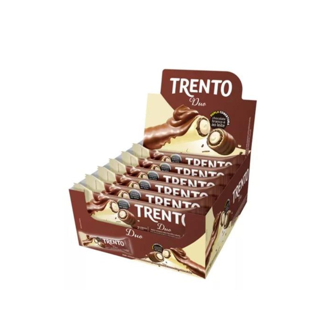 Brazilian Peccin Trento Duo Chocolate Wafer Candy 16x32g
