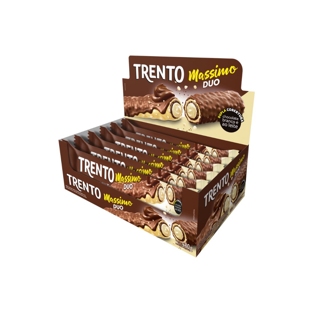 Brazilian Peccin Trento Massimo Duo Chocolate Wafer Candy 16x30g