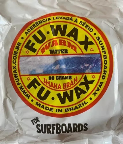 Lot of 10 Fu Wax Parafin Surfboard Warm Water Shaka Brah made in Brazil 80g