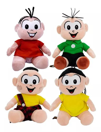 Lot of 4 Tasco Turma da Monica Plush 20cm Doll Toy Kids Fun Colectible