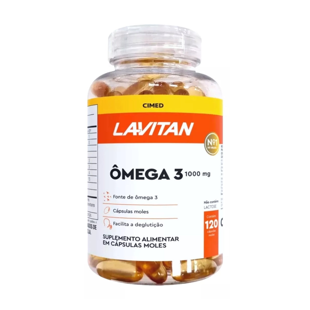 Lavitan Omega 3 Food Healthy Supplement 1000mg 120 Softgels Cimed