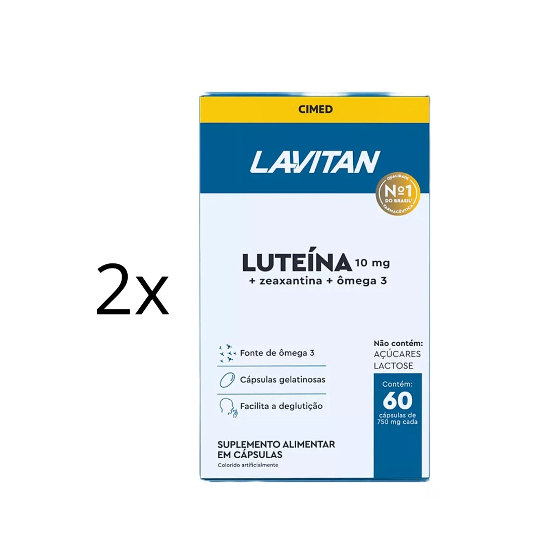 Lot of 2 Lavitan Lutein Healthy Food Supplement 60 Capsules Cimed