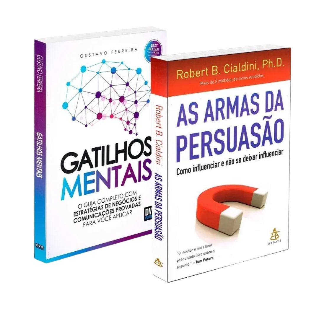 Livro Best Seller As Armas da Persuasao + Gatilhos Mentais Book em Portugues