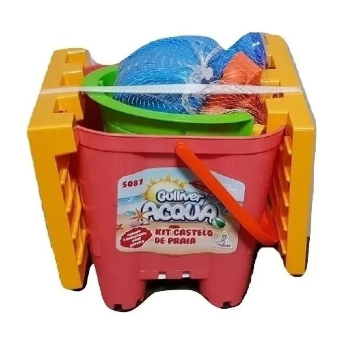 Brazilian Original Gulliver Acqua Sand Castle Kit Beach Park Kids Play Toys Fun