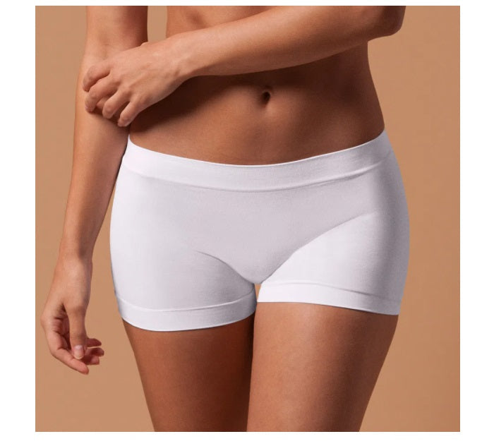 Lot of 3 Mash She Microfiber Seamless White Boyshort Panty Underwear Brazilian