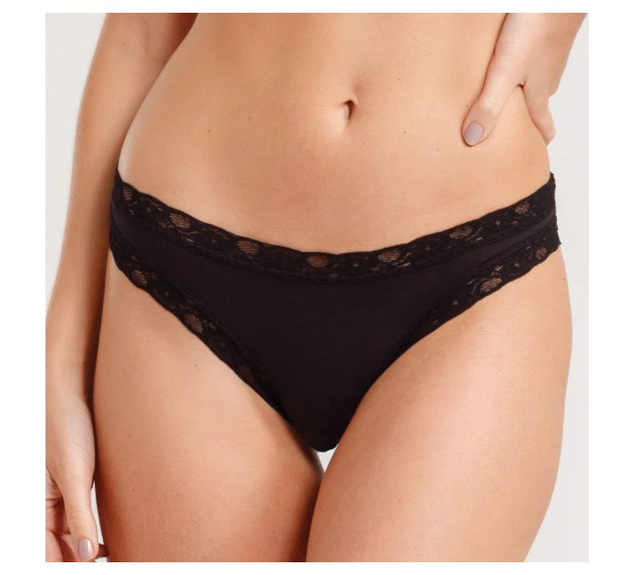 Lot of 3 Mash She Modal Lace Bikini Black Panty Lingerie Underwear Brazilian