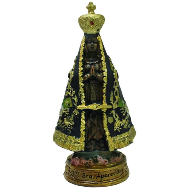 Brazilian Our Lady of Aparecida Nossa Senhora Resin Image 9cm Religious Articles