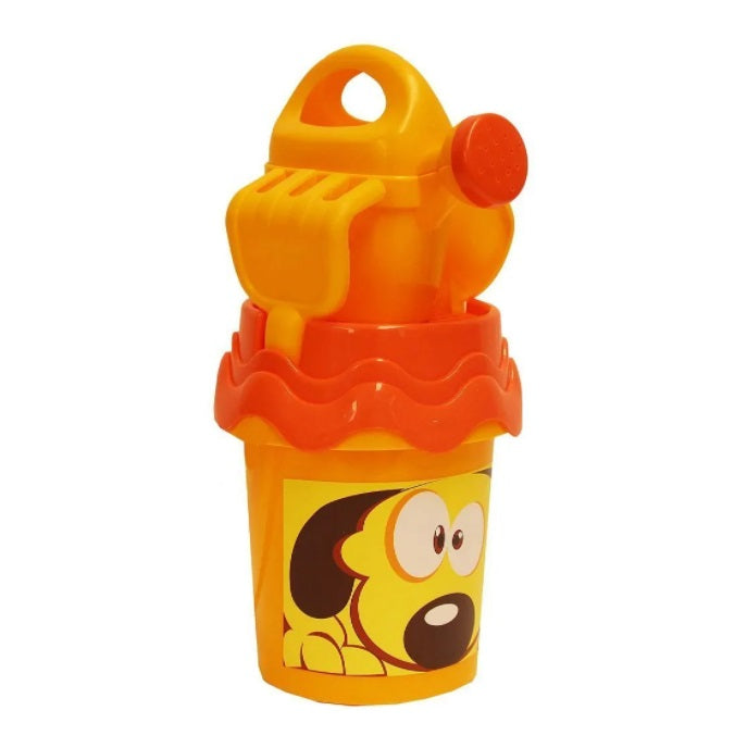 Brazilian Original Gulliver Beach Bucket Sand Park Kids Toys Play Fun 3 Pcs