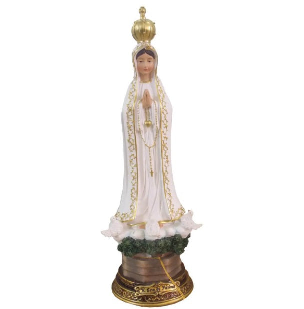Brazilian Nossa Senhora do Rosário Our Lady of Fátima Resin Image 9cm Religious