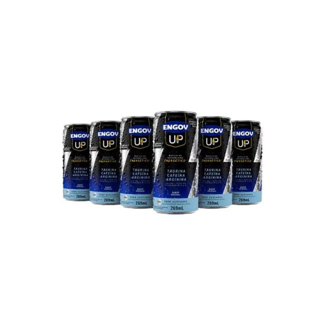 Lot of 6 Engov Up Traditional Flavor Energy Drink Caffeine Taurine Vitamins 269ml