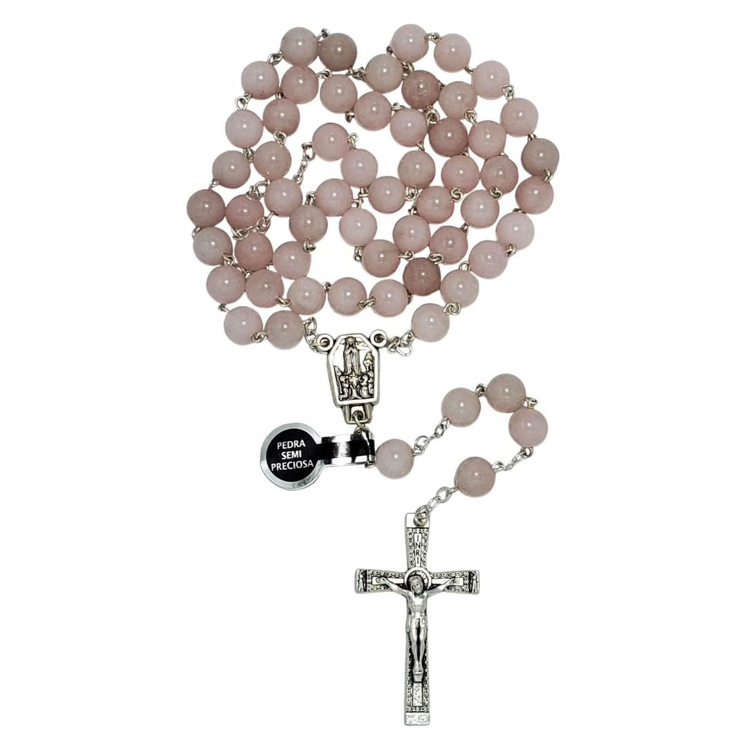 Rose Quartz Semi-precious Jewel Stone Religious Chaplet Our Lady of Fátima