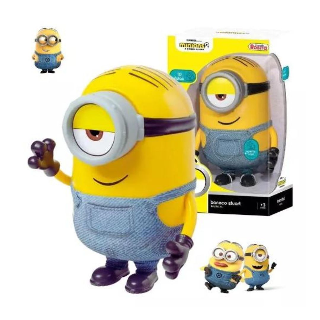 Minions Stuart Doll Despicable Me Movie 24cm Speaks 10 Phrases Rosita