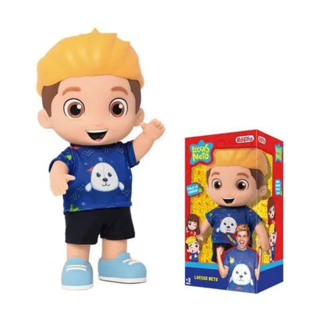 Luccas Neto Blue Adventurer Talking Doll 14 Phrases Kids Toy 27cm Novabrink