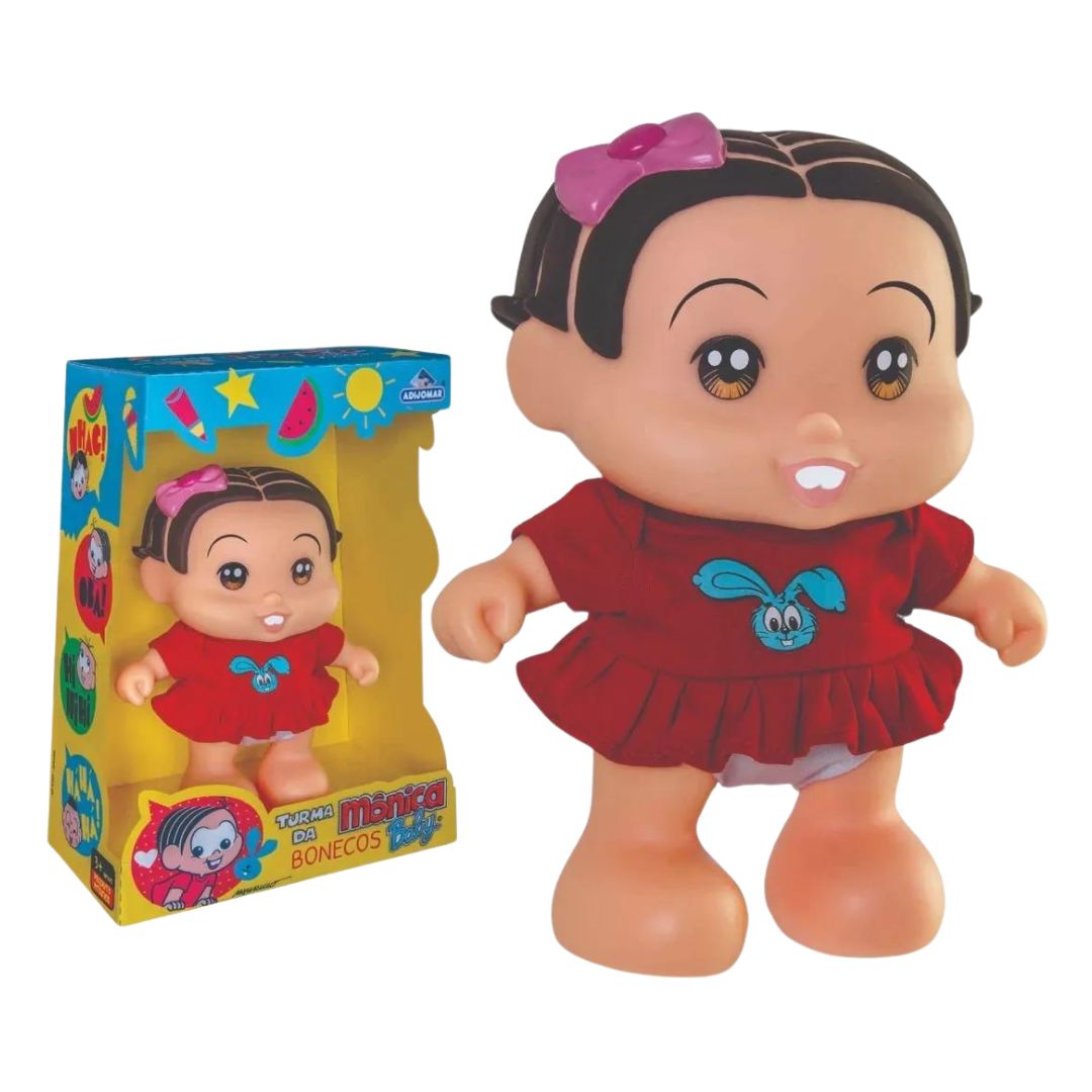 Turma da Monica Baby Speaker Doll Speaks Phrases Kids Toy 22cm Adijomar