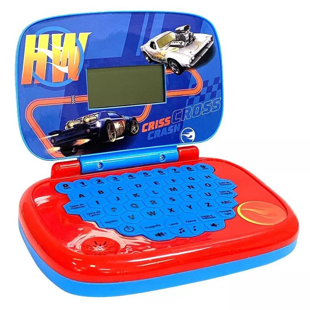 Hot Wheels Cars Kids Bilingual Laptop Children's Notebook Fun Play Toys Candide