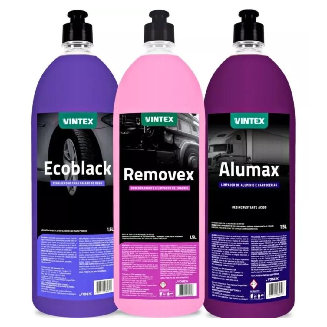Vonixx Removex + Alumax + Ecoblack Automotive Car Maintenance Kit