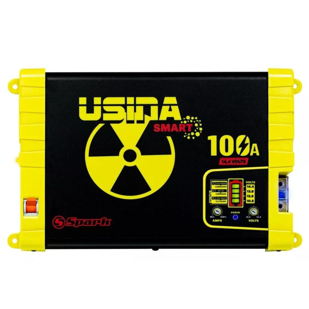 Usina Smart 100A Bivolt Automotive Source Charger Car Power Supply Battery Spark