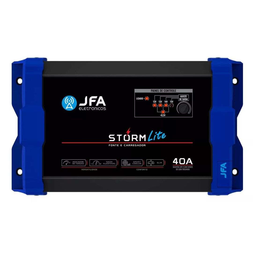 Storm Lite 40A Bivolt Automotive Charger Source Car Power Supply Battery JFA