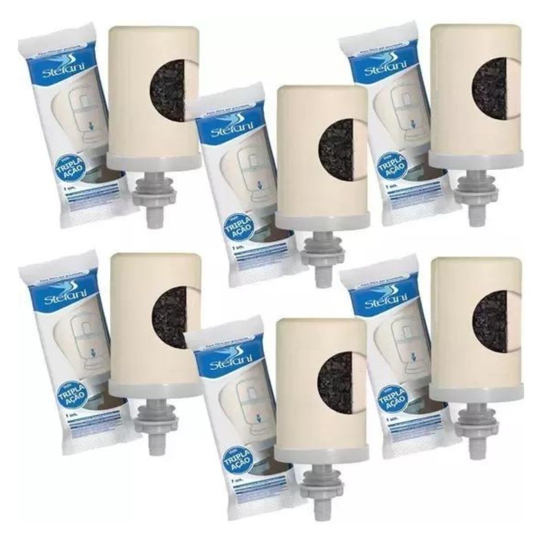 Lot of 6 Triple Action Sterilizing Candles for Purifying Water Clay Filters Stefani