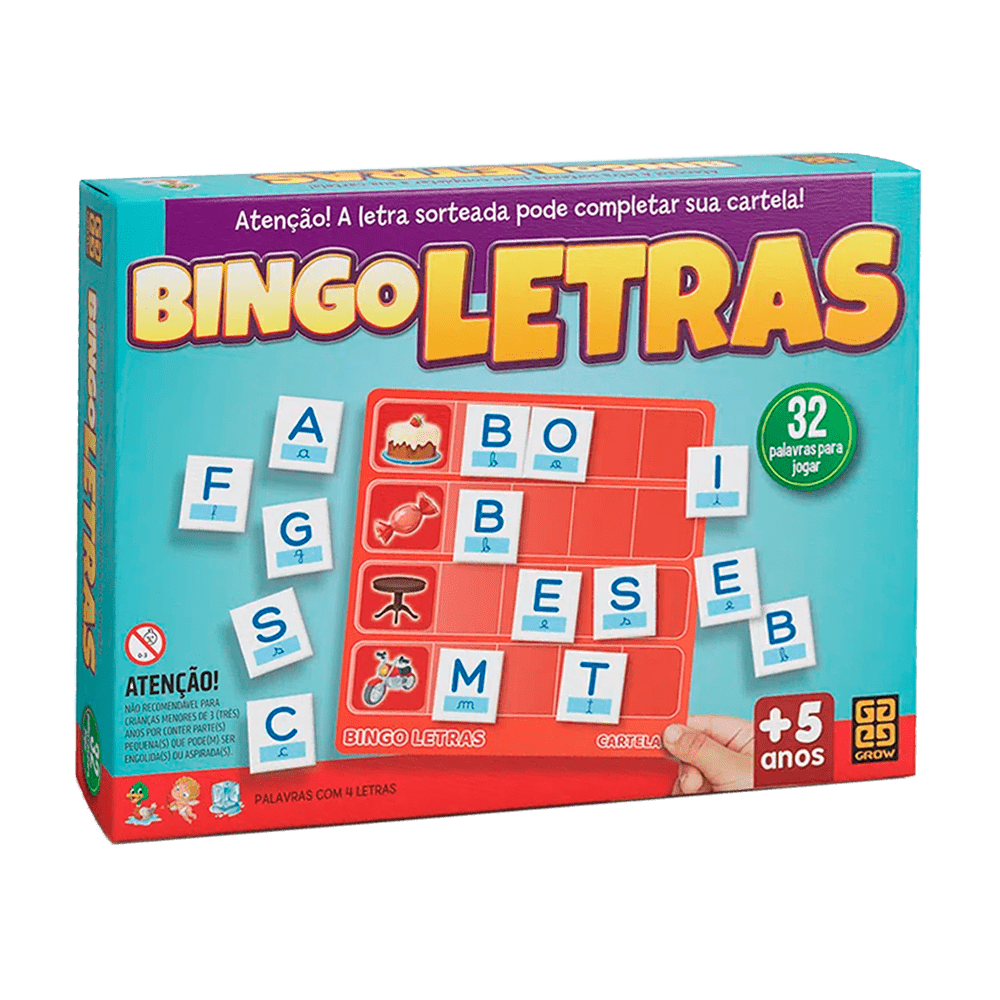 Jogo Bingo Letras / Bingo letters game - Grow