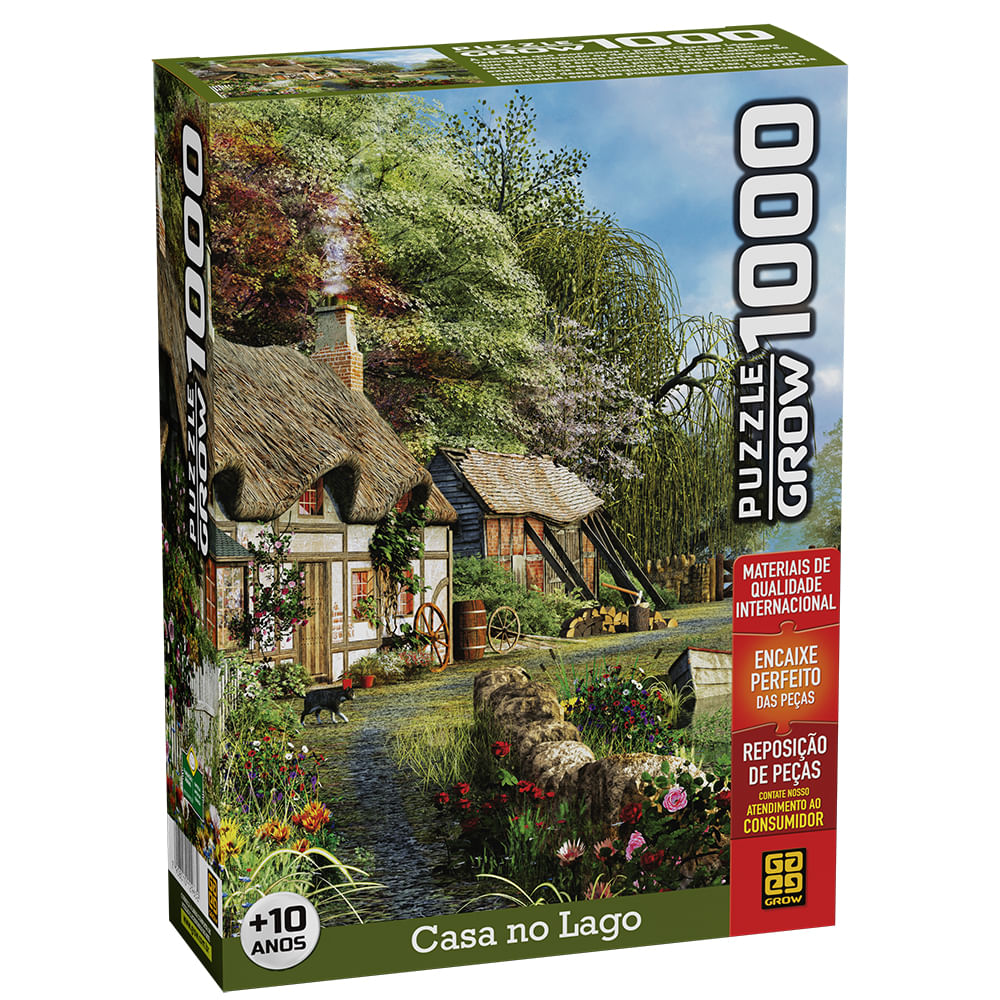 Puzzle 1000 peças Casa no Lago / Puzzle 1000 pieces house on the lake - Grow