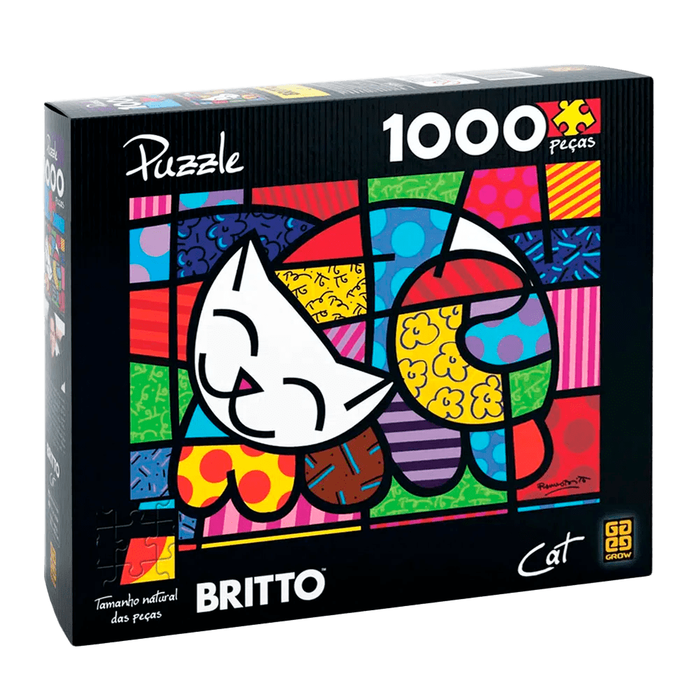 Puzzle 1000 peças Romero Britto / Cat / Puzzle 1000 pieces Romero Britto / Cat - Grow