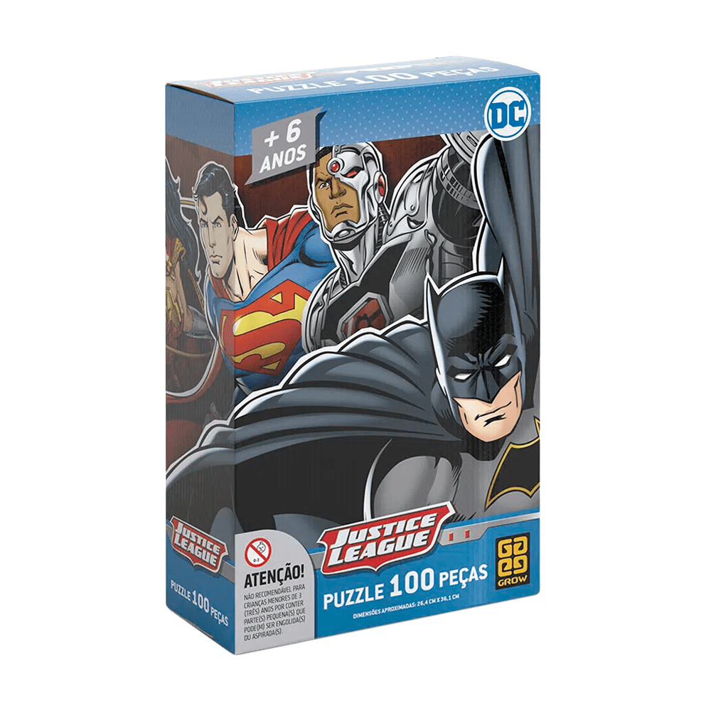 Puzzle 100 peças Liga da Justiça / Puzzle 100 pieces Justice League - Grow