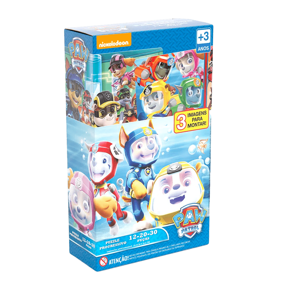 Puzzle Progressivo Patrulha Canina / Puzzle Progressive Canine Patrol - Grow