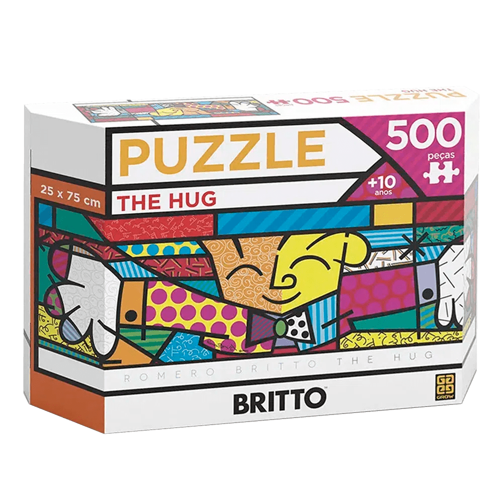 Puzzle 500 peças Panorama Romero Britto The Hug / Puzzle 500 pieces Panorama Romero Britto The Hug - Grow