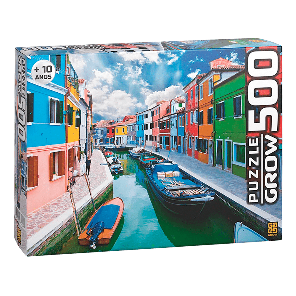 Puzzle 500 peças Canal de Burano / Puzzle 500 Parts Burano Channel - Grow