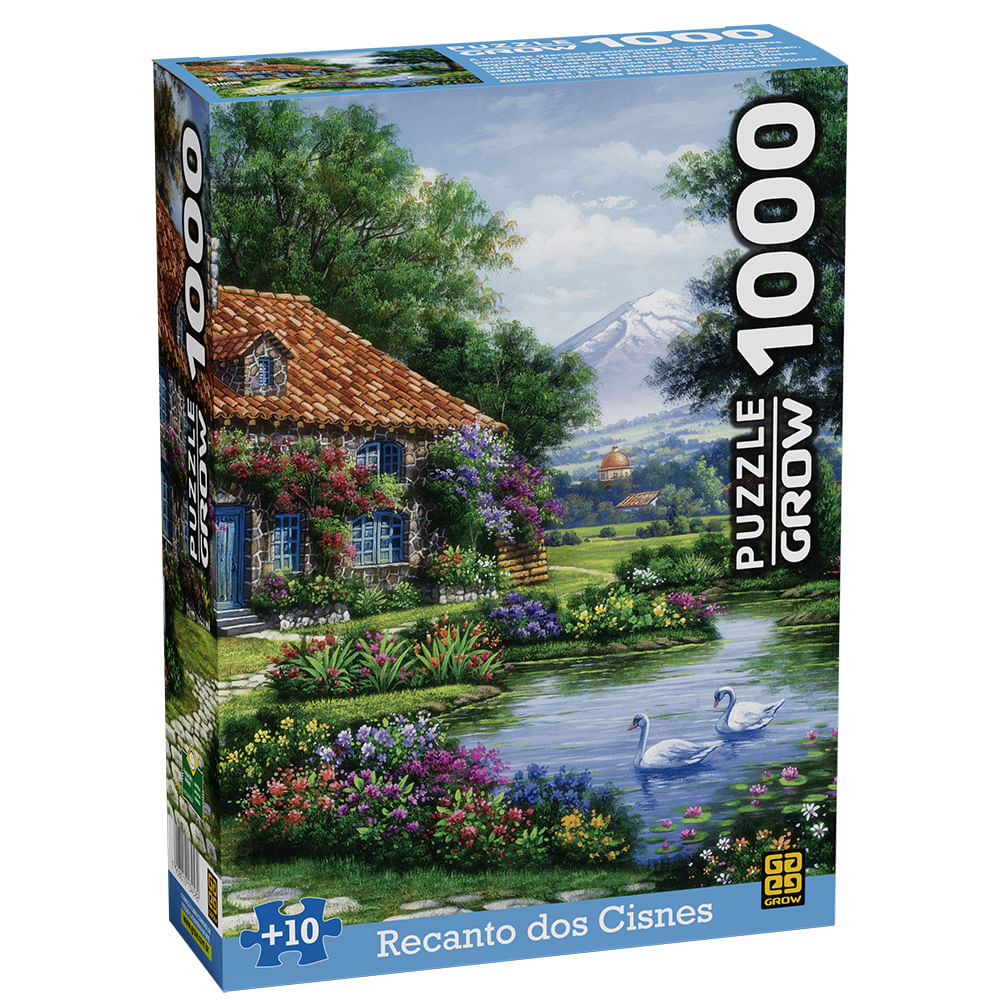 Puzzle 1000 peças Recanto dos Cisnes / Puzzle 1000 pieces nook of swans - Grow