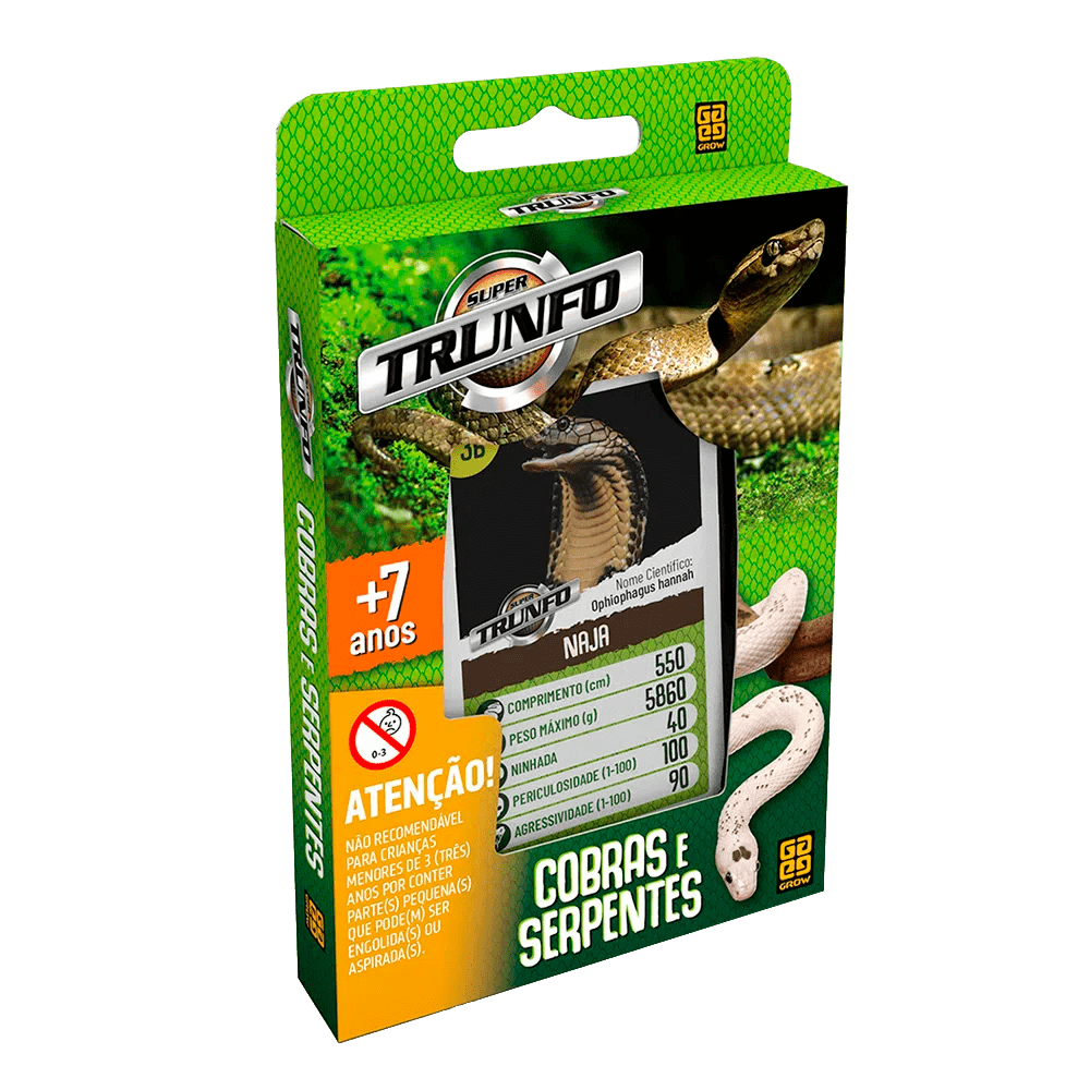Super Trunfo Cobras e Serpentes / Super Trump Cobras and Snakes - Grow