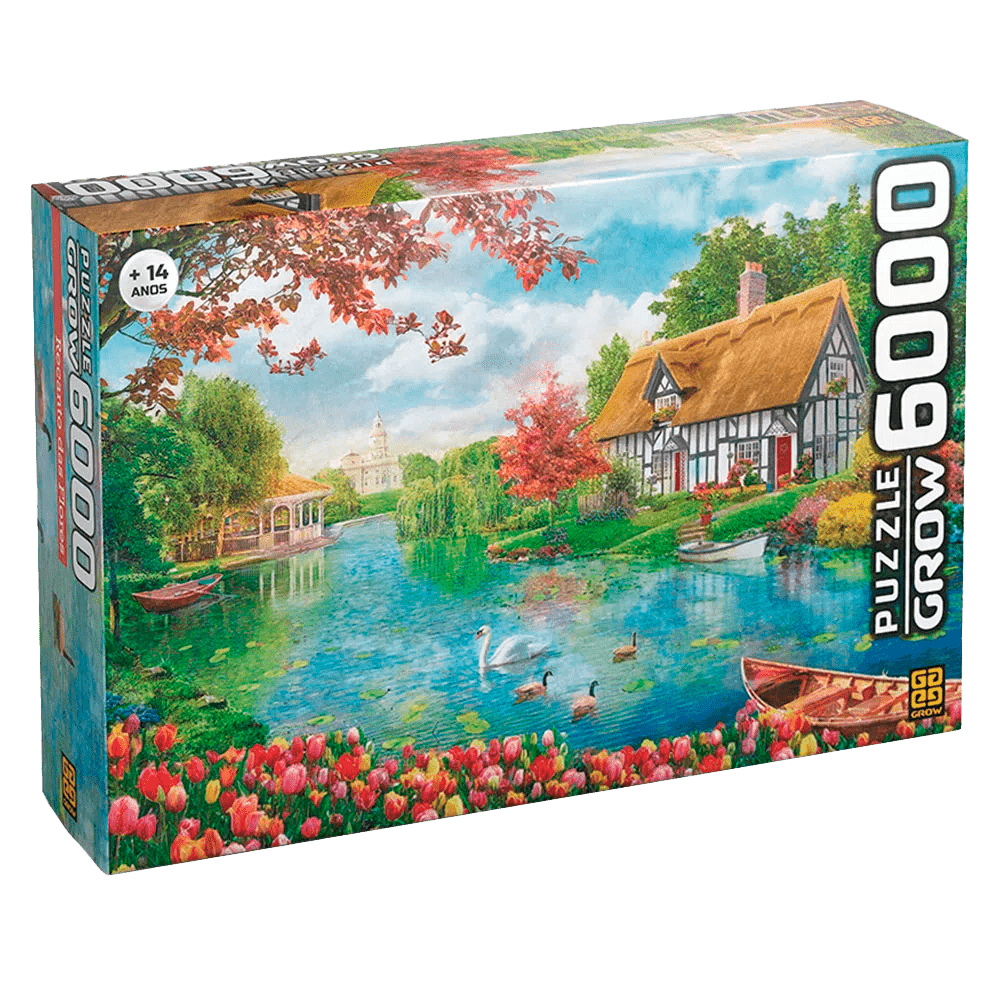 Puzzle 6000 peças Recanto das Flores / Puzzle 6000 pieces nook of flowers - Grow