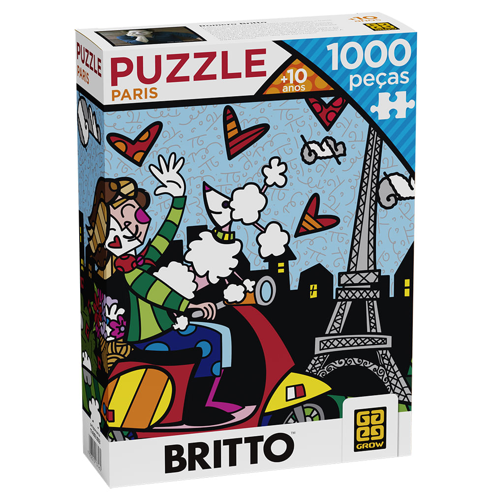 Puzzle 1000 peças Romero Britto / Paris / Puzzle 1000 pieces Romero Britto / Paris - Grow