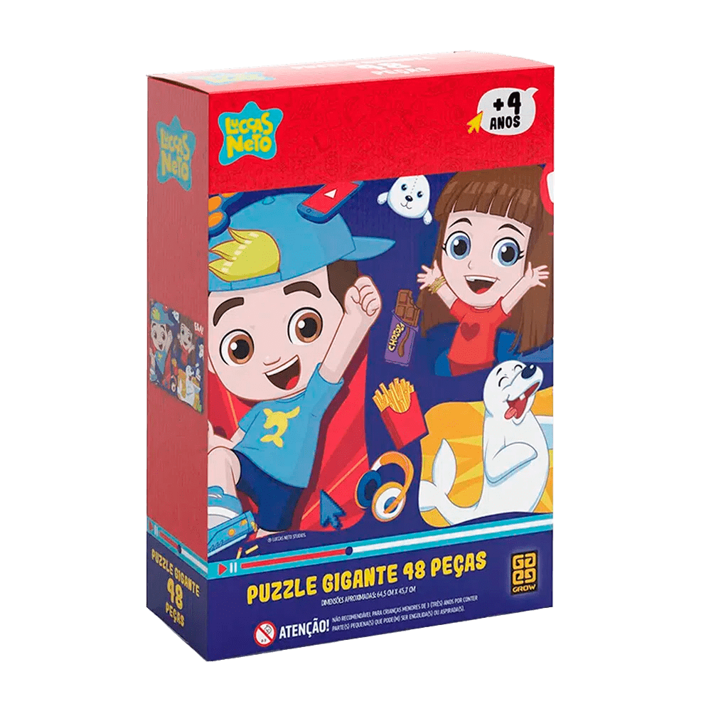 Puzzle Gigante 48 peças Luccas Neto / Giant puzzle 48 pieces Luccas grandson - Grow