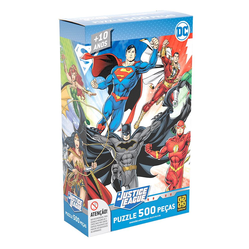 Puzzle 500 peças Liga da Justiça / Puzzle 500 Pieces Justice League - Grow