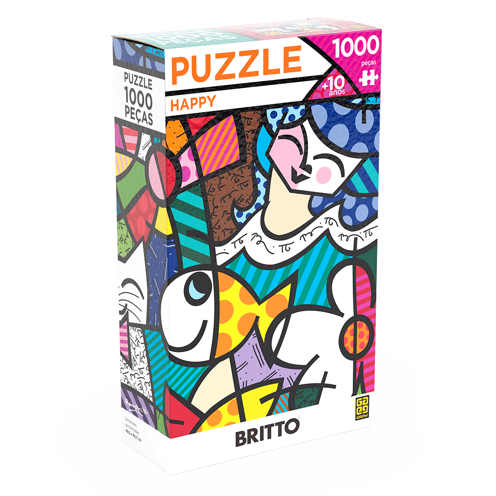 Puzzle 1000 peças Romero Britto Happy / Puzzle 1000 pieces Romero Britto Happy - Grow