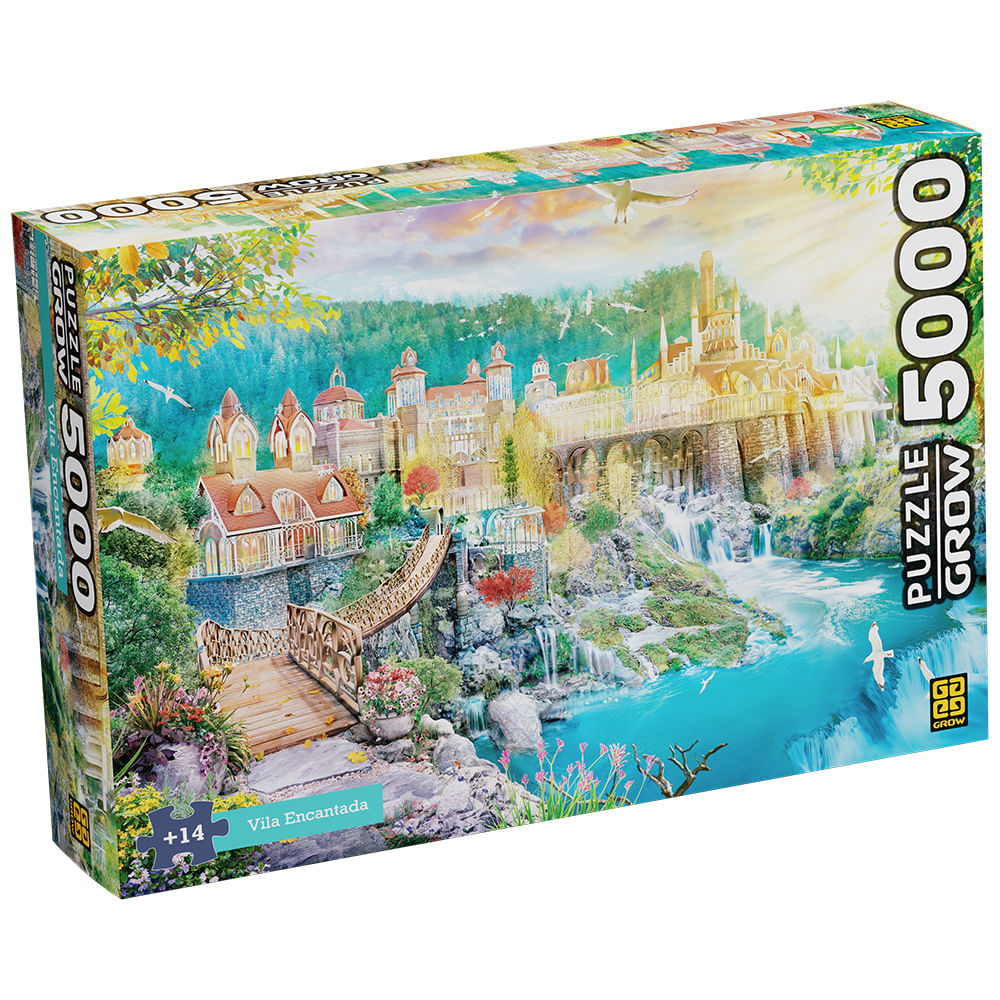 Puzzle 5000 peças Vila Encantada / Puzzle 5000 pieces Village Enchanted - Grow