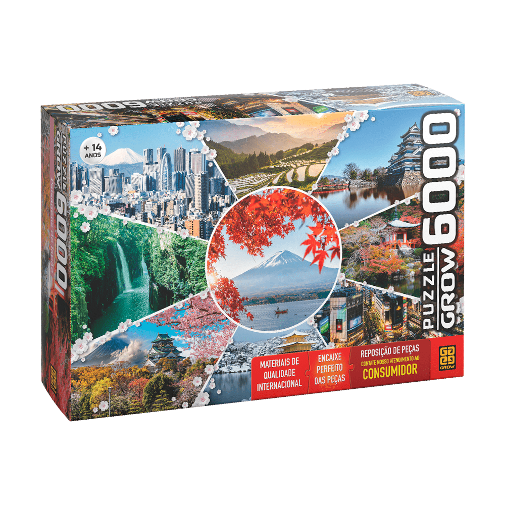 Puzzle 6000 peças Paisagens do Japão / Puzzle 6000 pieces Japanese landscapes - Grow